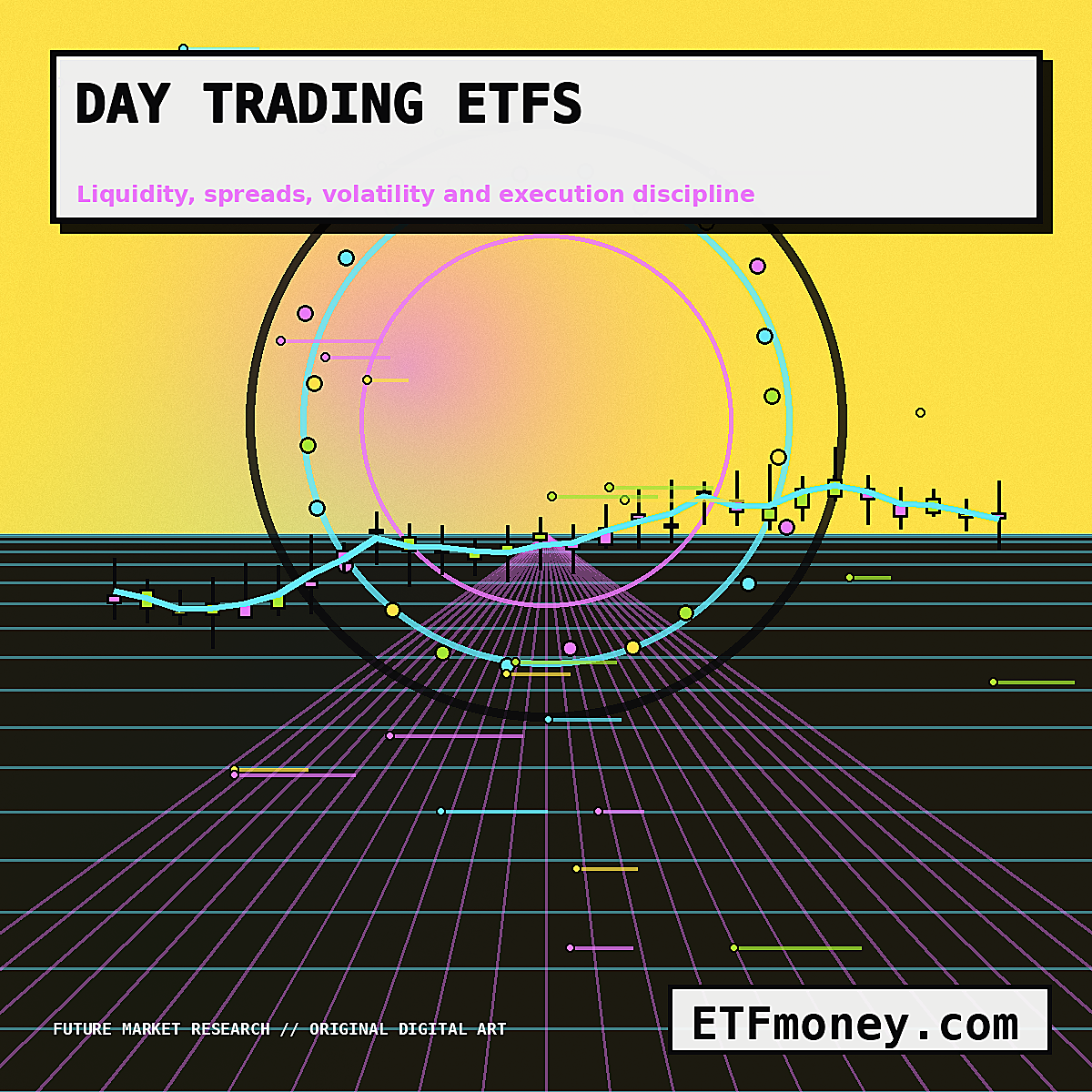 ETFmoney.com futuristic day trading ETF liquidity and momentum chart