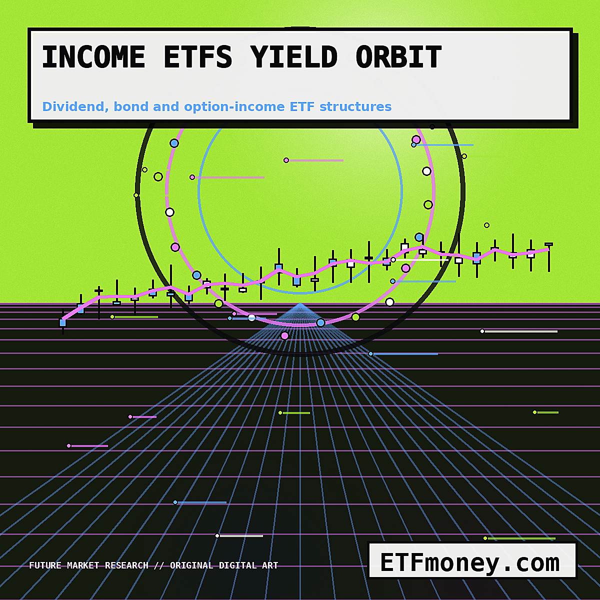 ETFmoney.com futuristic income ETF dividend bond and option yield orbit
